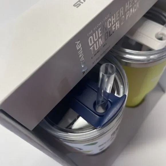 Stanley 2 Pack 20 oz Stainless Steel H2.0 Flowstate Quencher Tumbler Abstract - Picture 10 of 12